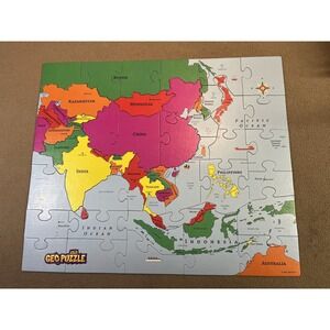 GEO TOYS Asia Geo Puzzle 50 Pieces Shaped Like Countries Thicker Pieces